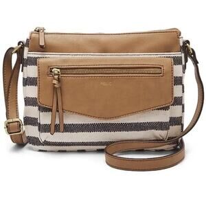 Relic by Fossil Allie Striped Canvas Crossbody Bag